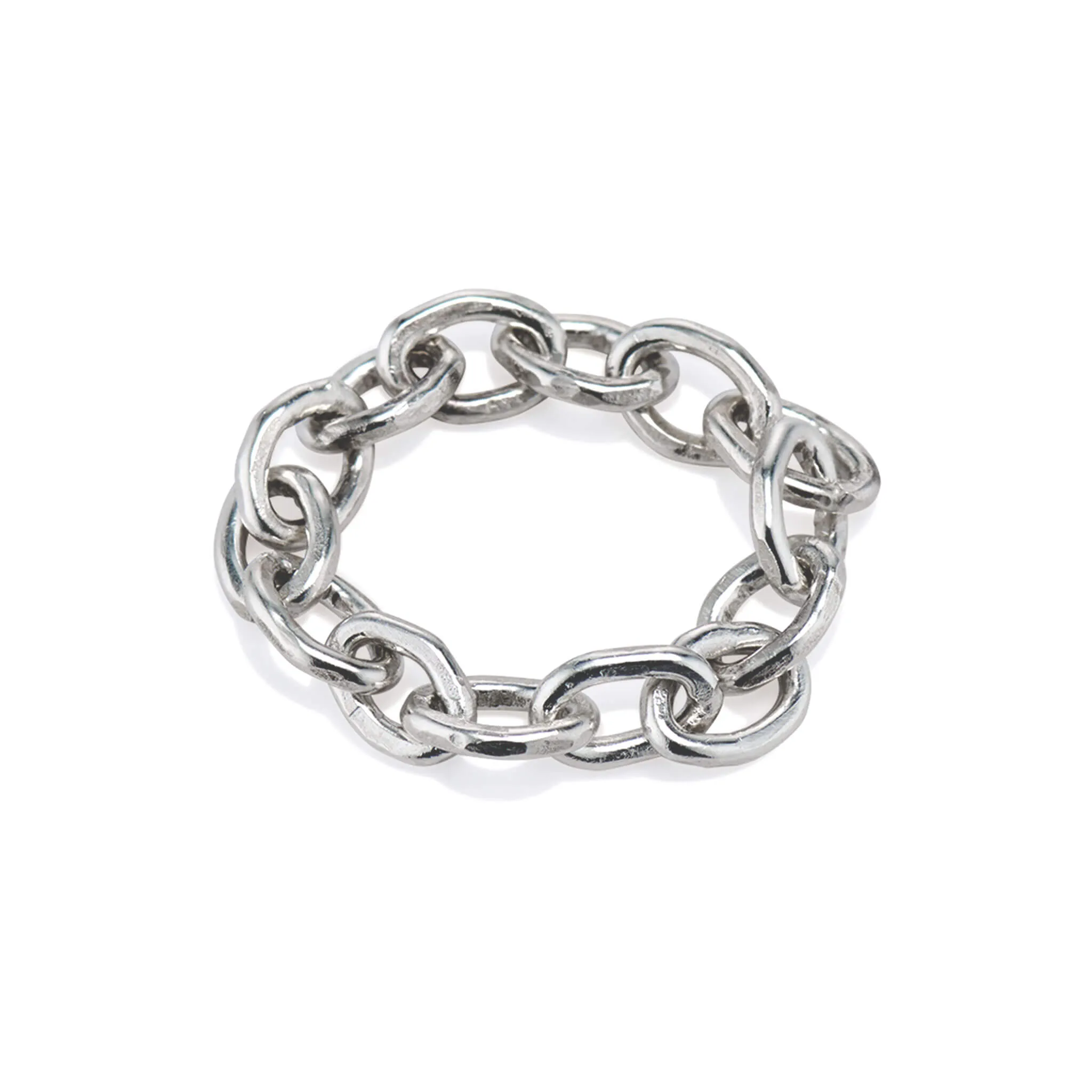 Dean Sterling Silver Handmade 16 Gauge Flexible Chain Ring