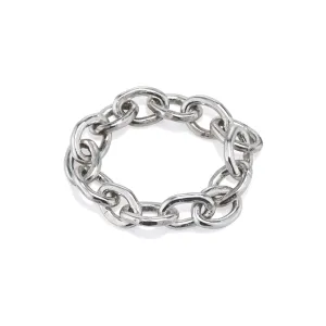 Dean Sterling Silver Handmade 16 Gauge Flexible Chain Ring