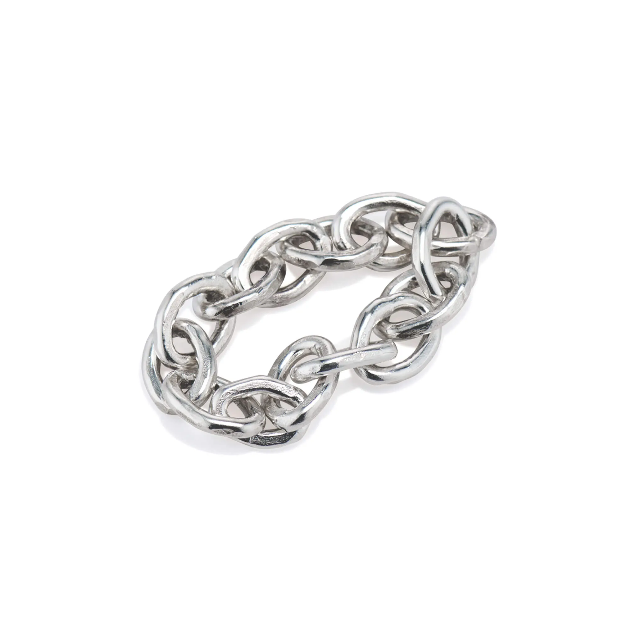 Dean Sterling Silver Handmade 16 Gauge Flexible Chain Ring