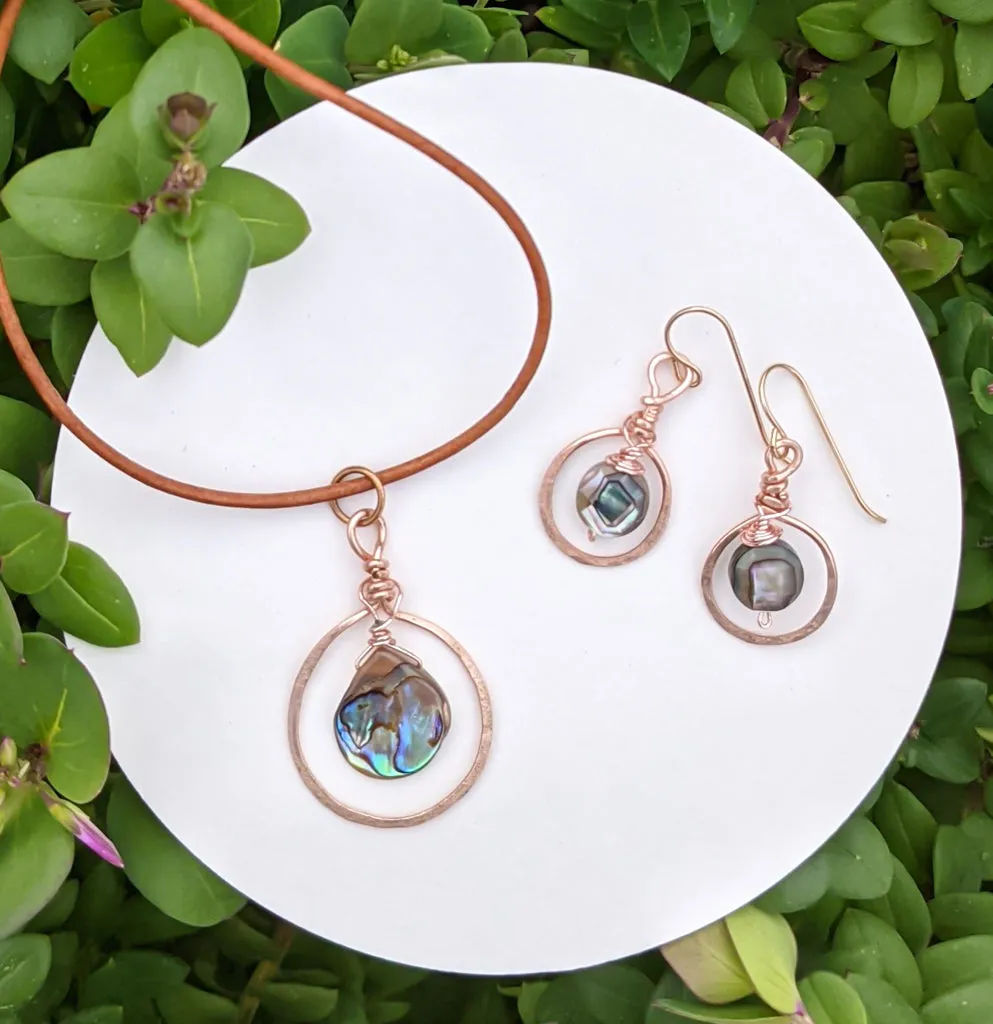 Delicate Abalone Hoop Earrings