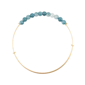 Denim Blue Quartz Stone Bangle