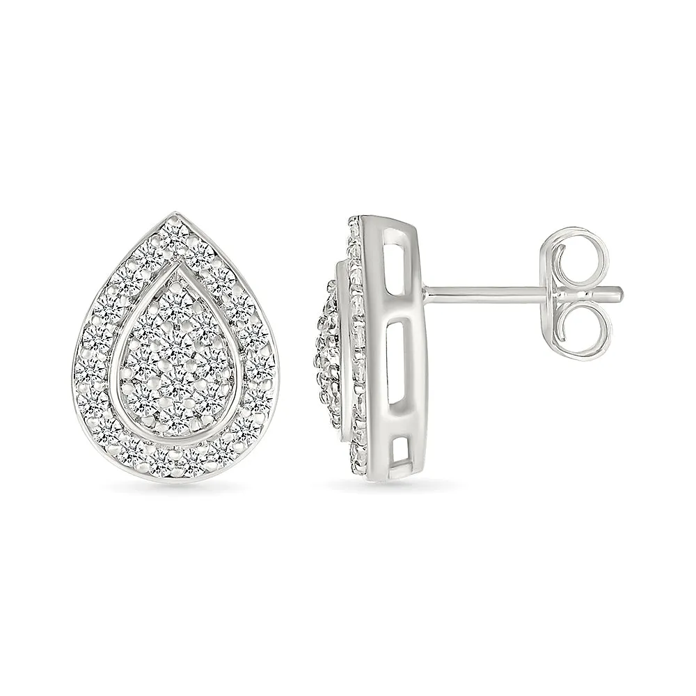 Diamond Tear drop  Shaped Studs