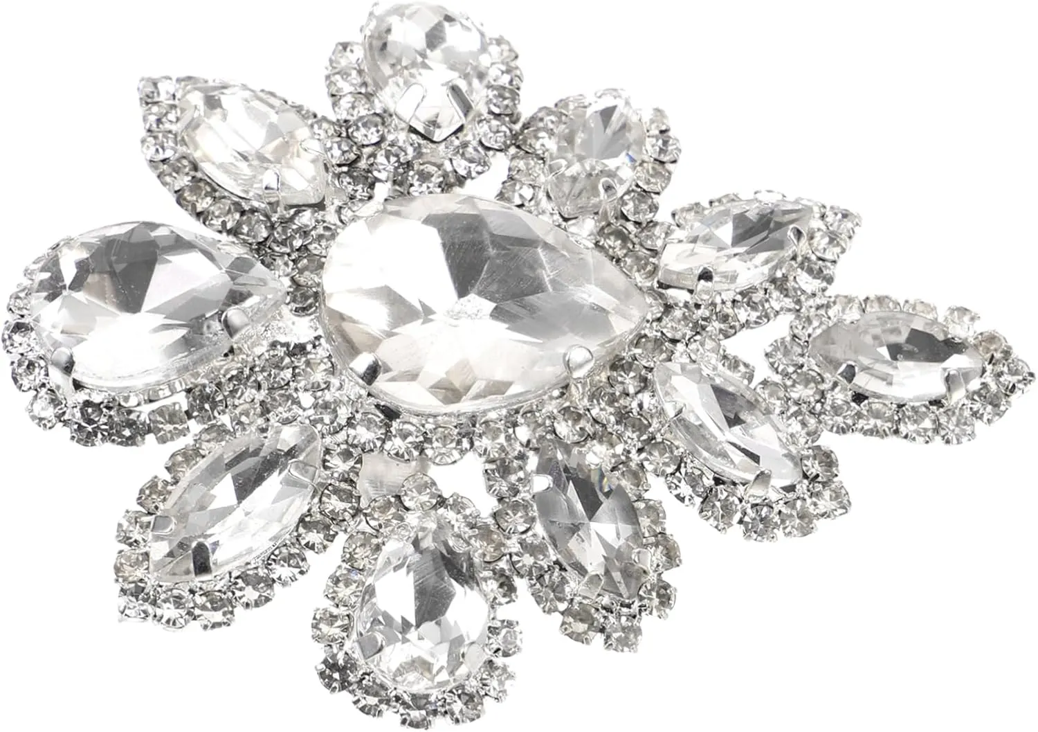 Didiseaon Elegant Rhinestone Corsage Brooch Lapel Pin for Women for Wedding Bridal Party