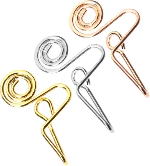 Didiseaon Fashion Nose Rings Set 3pcs Alloy Clip-on Nose Ring Fake Nose Hoop for Women