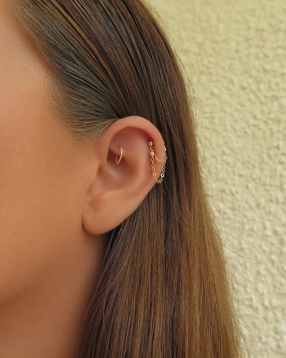 Double Chain Stud Earrings