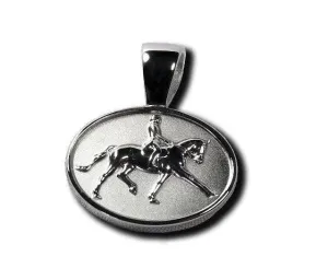 Dressage Horse and Rider Pendant Necklace