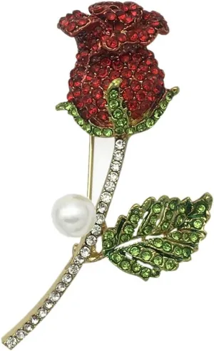 Earofcorn Exquisite Design Rose Flowers Brooches Women Clothing Accessories Boutonniere Gift