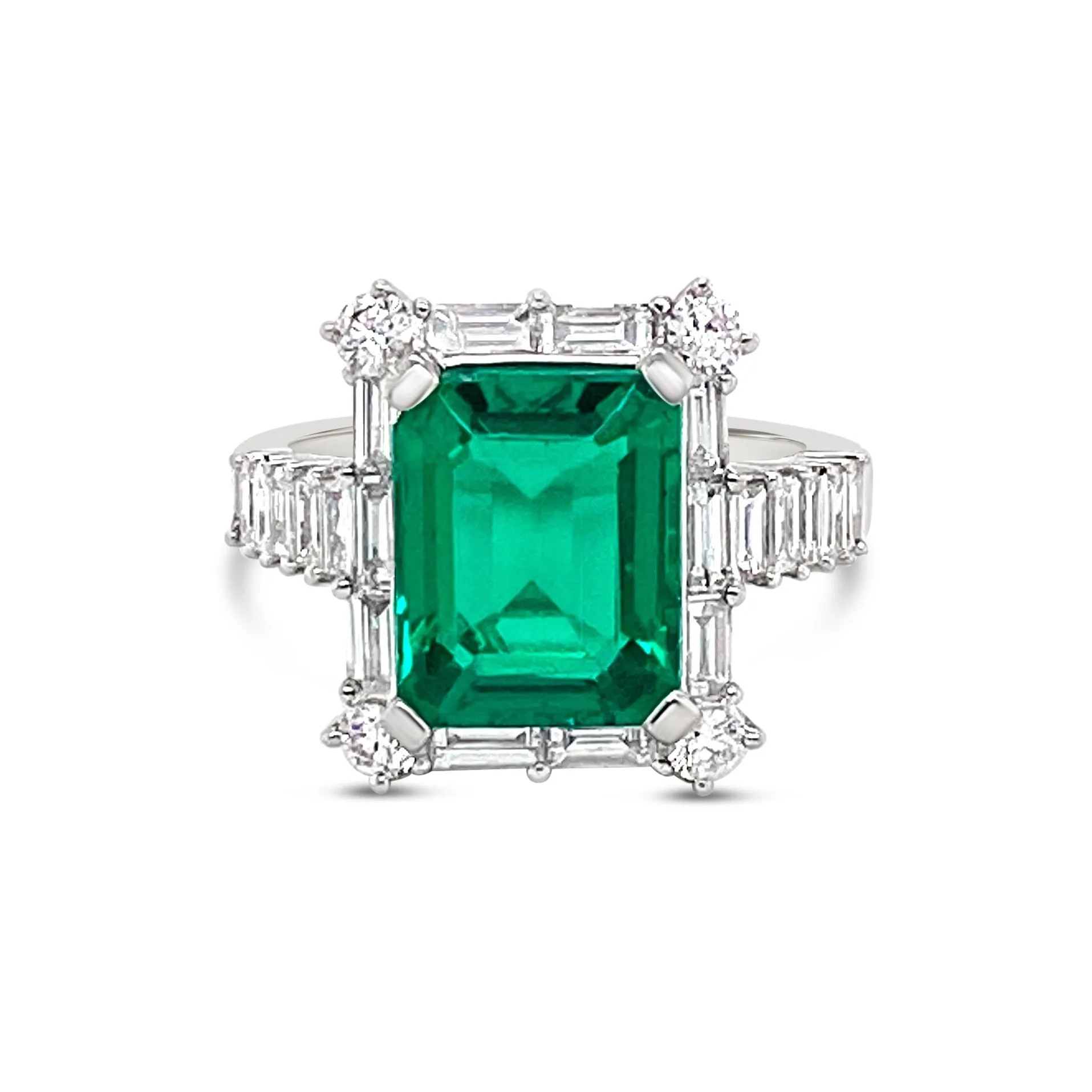 Emerald & Diamonds "Gianna" Ring