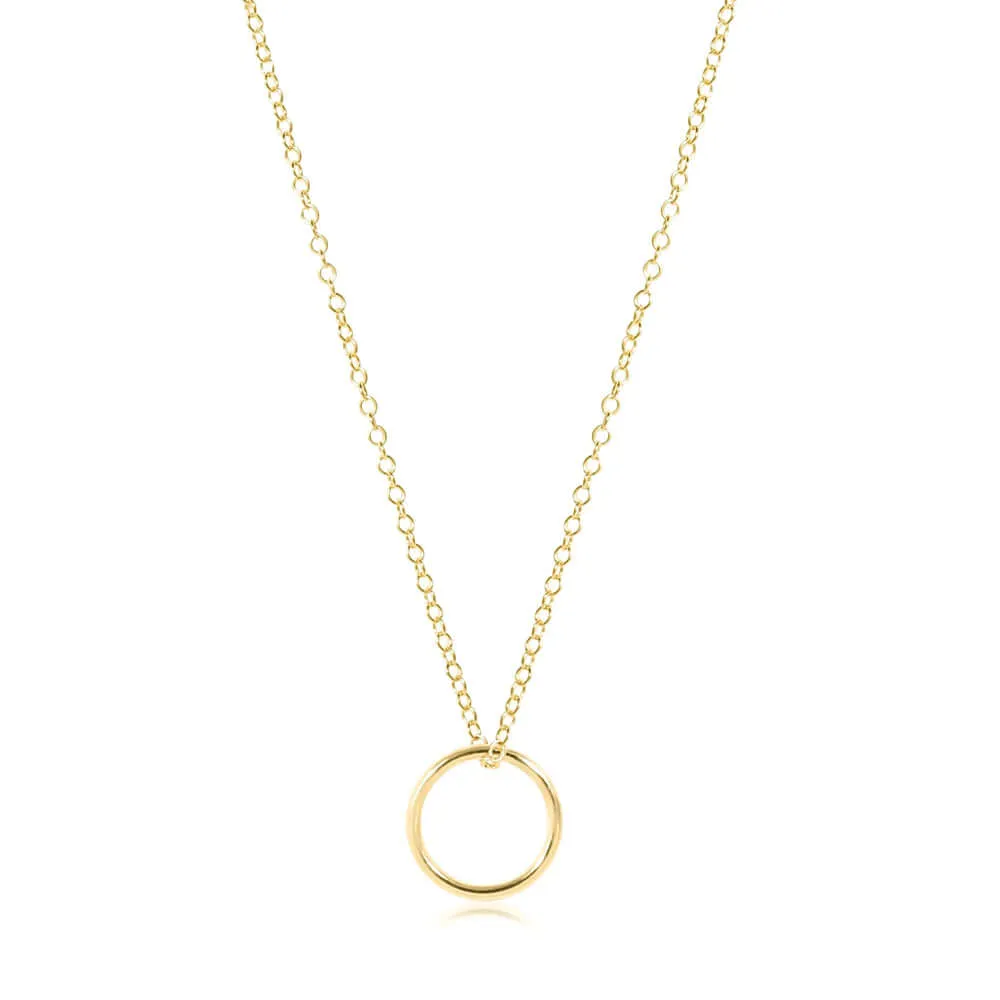 ENewton 16" Gold Halo Necklace