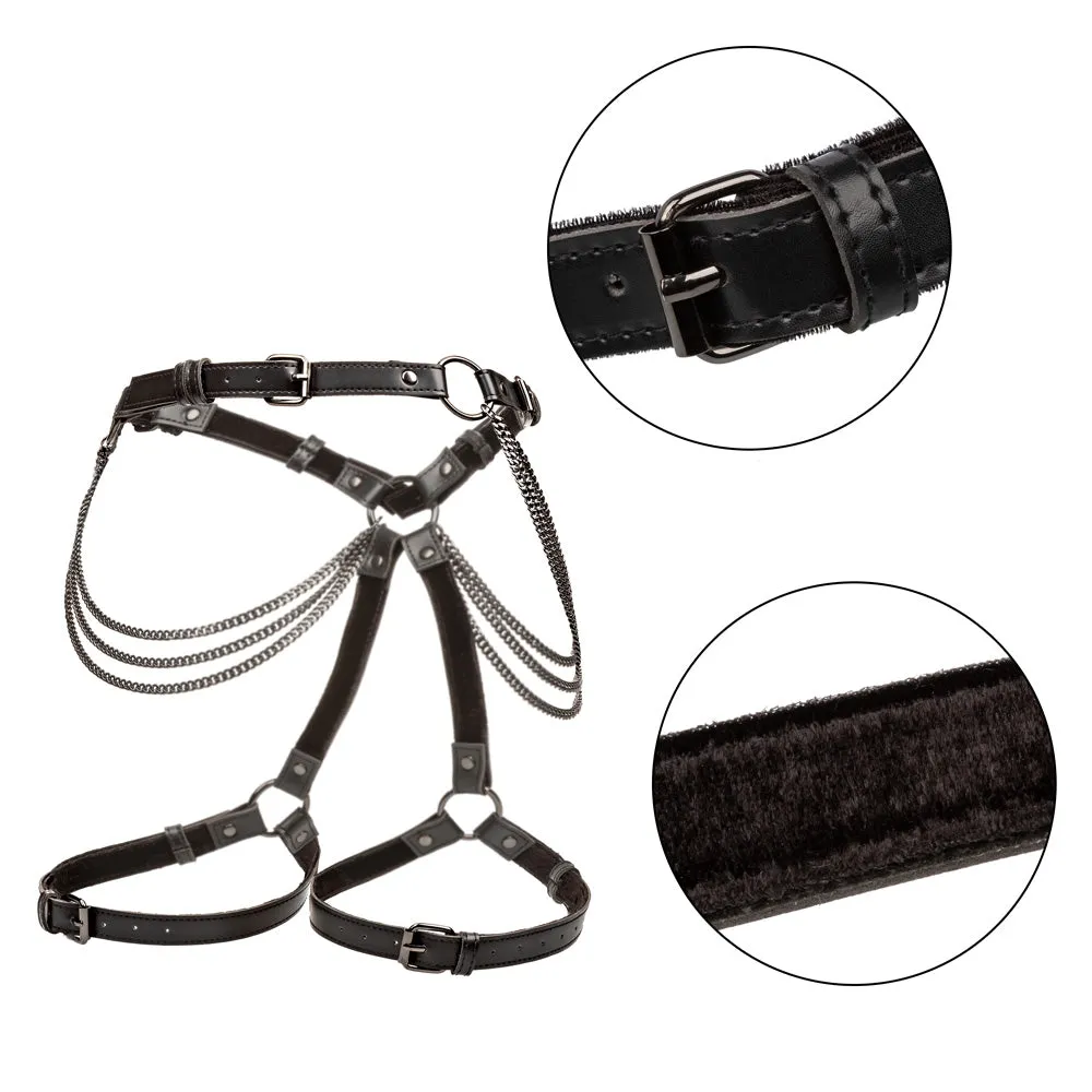 Euphoria Multi Chain Vegan Leather Thigh Harness