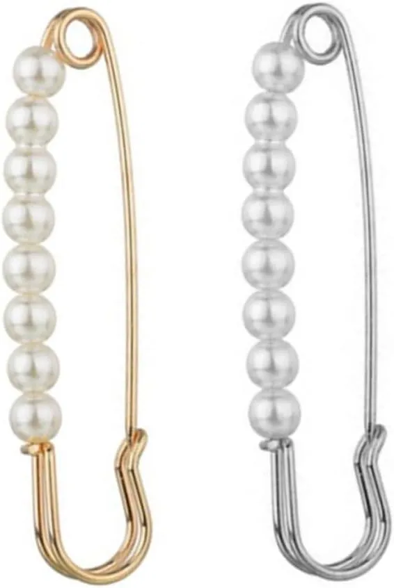 EXCEART 2pcs Lapel Fashionable Alloy Brooch for Costumes and Outfits Gold Silver Accessories for Parties Anniversaries and Special Occasions