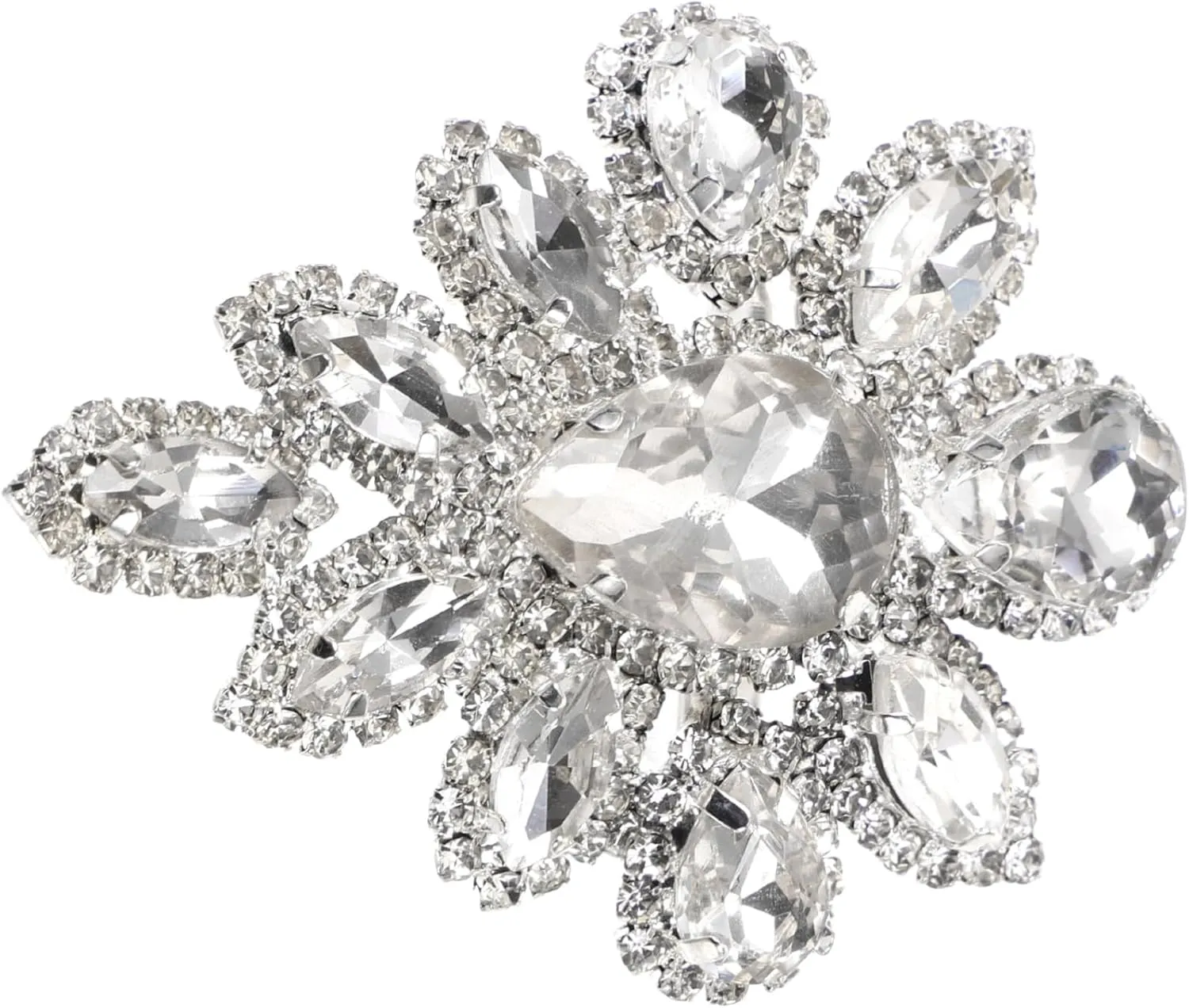 Fashion Brooch Pin for Women Rhinestone Corsage Lapel Pin Sparkling for Party Wedding