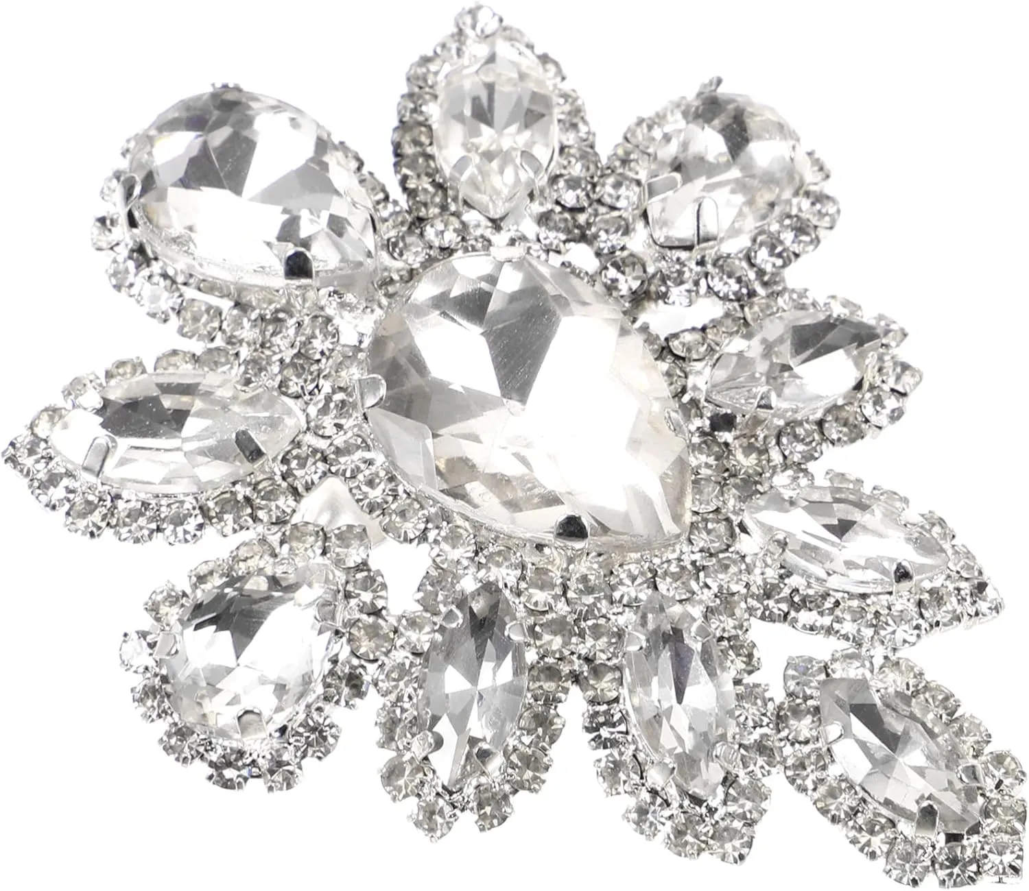 Fashion Brooch Rhinestone Corsage Lapel Pin for Women Wedding Boutonniere