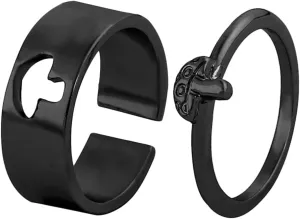 Fashionable Couples Matching Rings Wedding Bands Love Ring Set for Engagement and Anniversary
