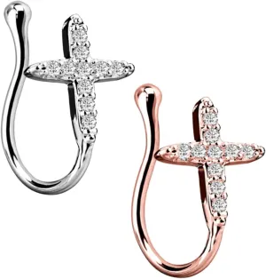 Fashionable Nose Rings Hoop Set Nose Ring Studs for Women Non Piercing