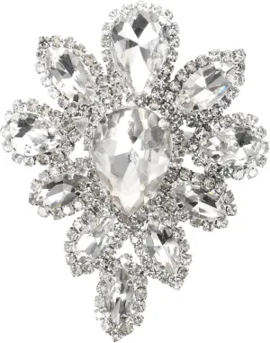 Fashionable Rhinestone Brooch Elegant Flower Brooch Pin for Women for Bags Hats and Material