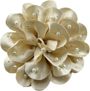 Flower Brooch, Dainty Satin Fabric Rose Flower Extra Big Lapel Pins Elegant Silk Camellia Brooches For Women Wedding Party Banquet Ceremony Dress Suit Accessories Jewelry Gifts