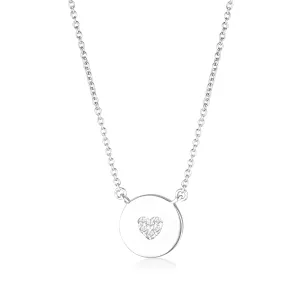 GEORGINI ROCK STAR HEART DISC SILVER PENDANT