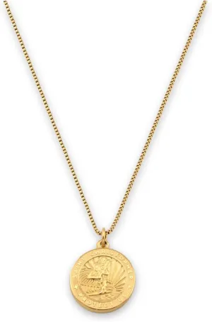 Get Back Necklaces | Gold St. Christopher Medallion Necklace