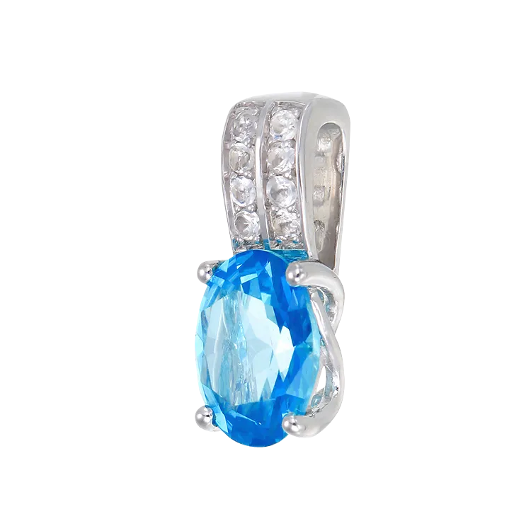 Glamorous Passion Topaz Pendant with Natural White Topaz