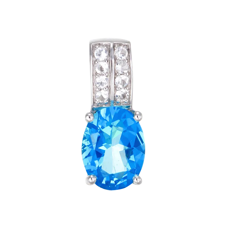 Glamorous Passion Topaz Pendant with Natural White Topaz