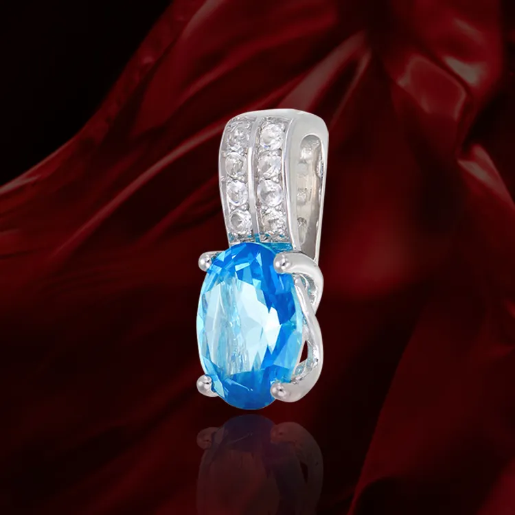 Glamorous Passion Topaz Pendant with Natural White Topaz