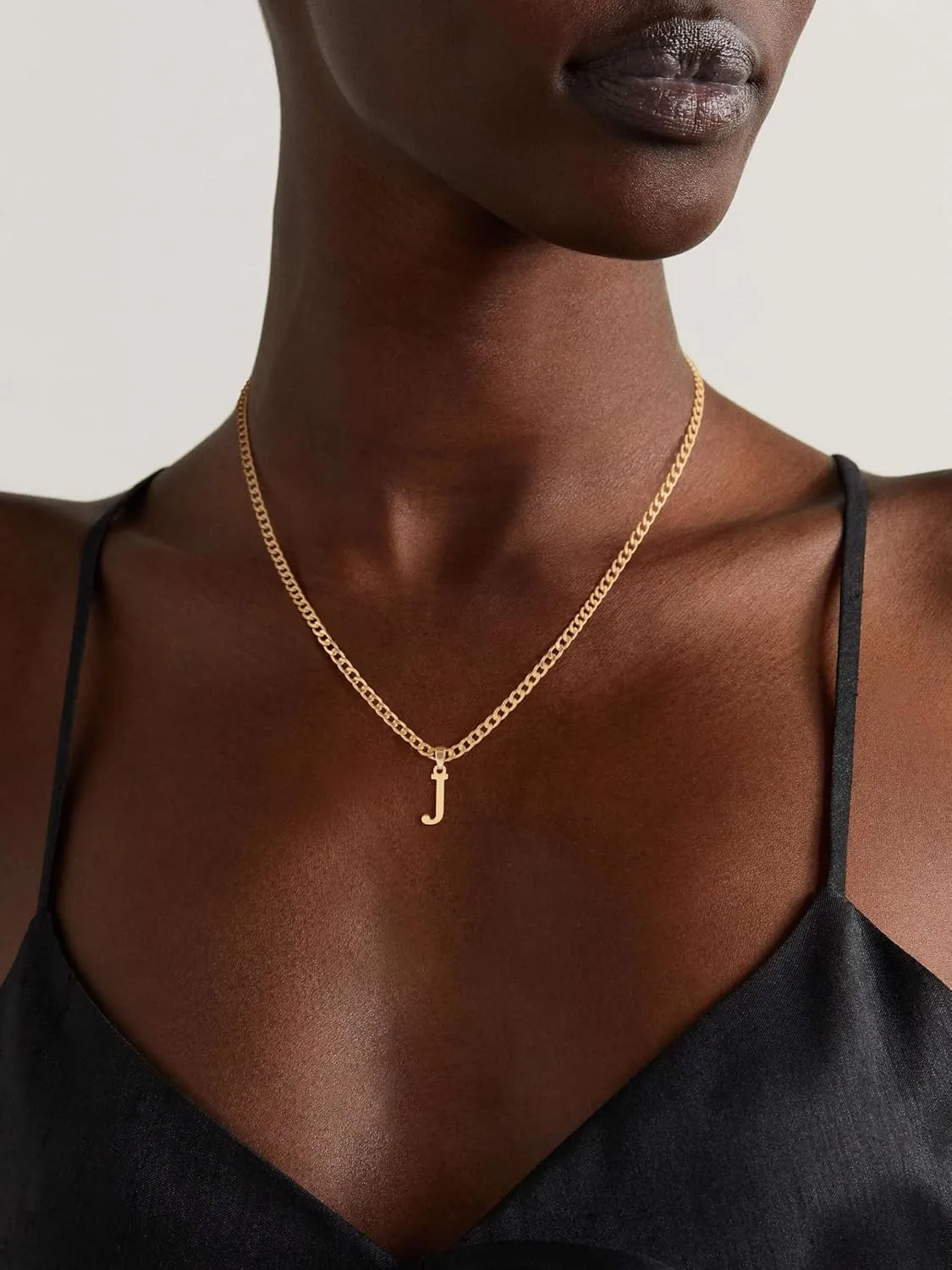 Gold Initial Necklaces for Women Men, Dainty Gold Letter Necklace Tiny A-Z Pendant Choker Trendy Cute Personalized Monogram Name Necklaces Gold Jewelry for Women Gift