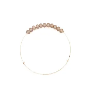 Gray Matte Crystal Wire Bangle
