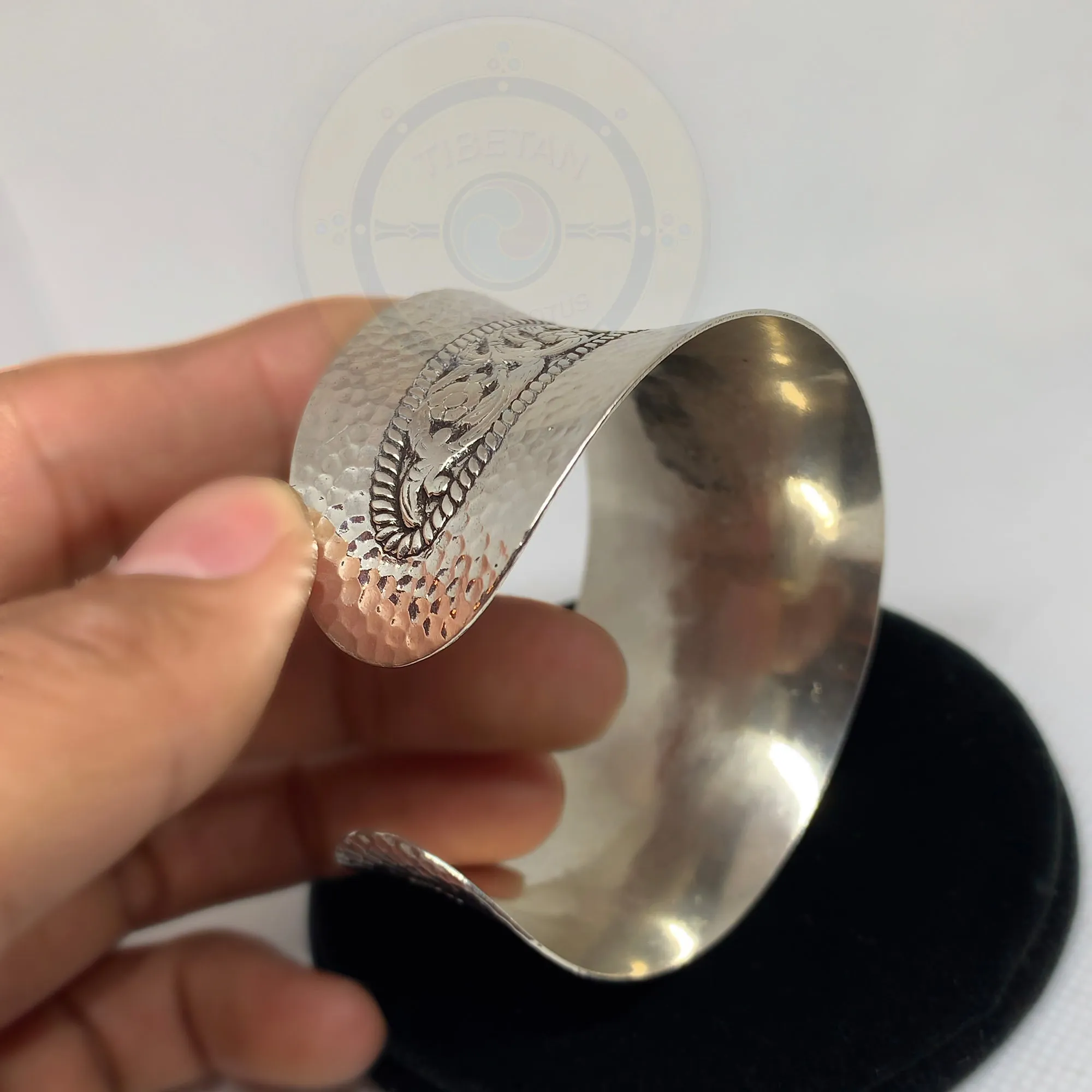 Handmade Sterling Silver Flower Cuff Bracelet