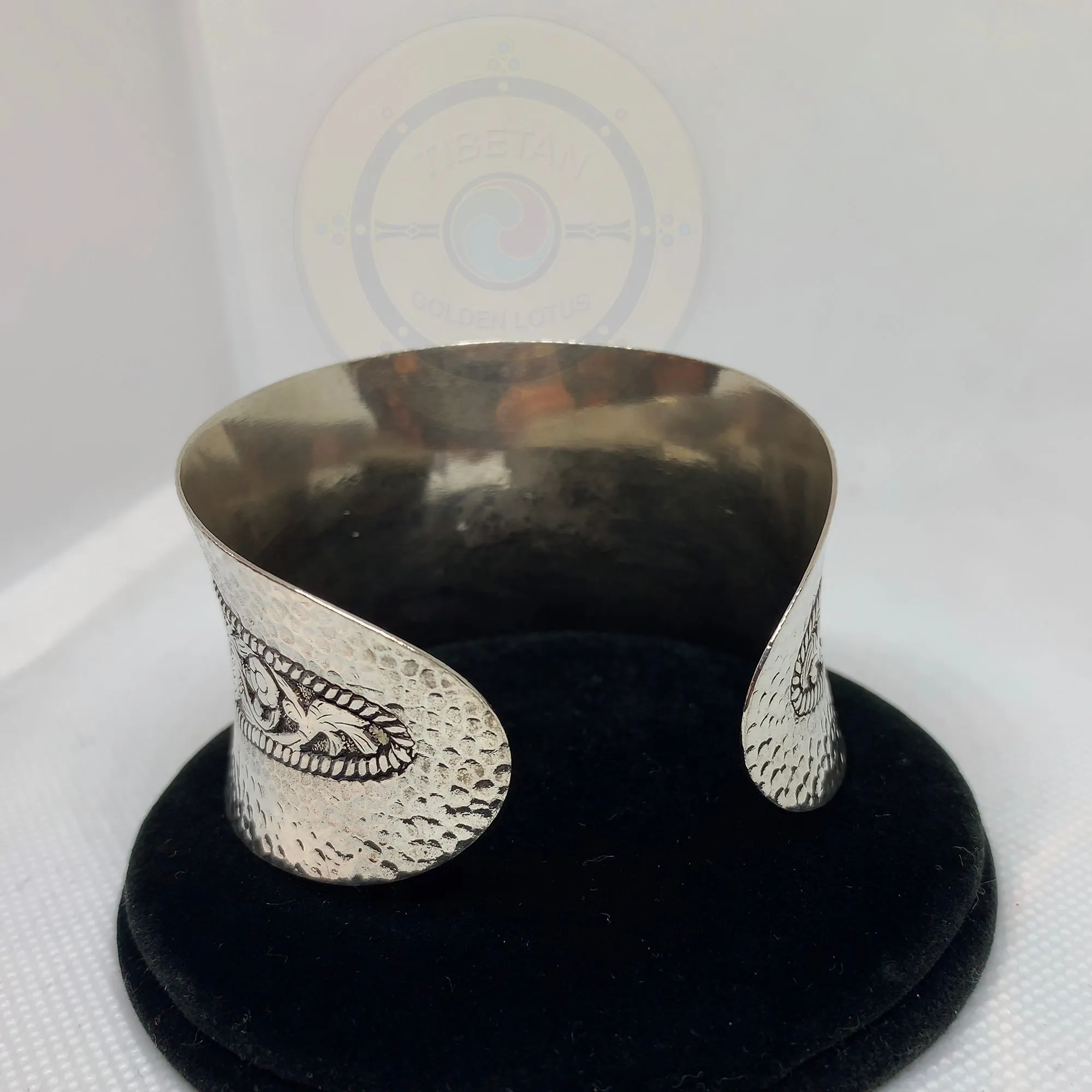 Handmade Sterling Silver Flower Cuff Bracelet