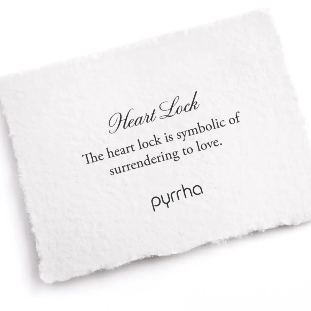 Heart Lock Symbol Silver Charm