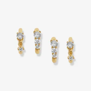 Heath huggie earring set