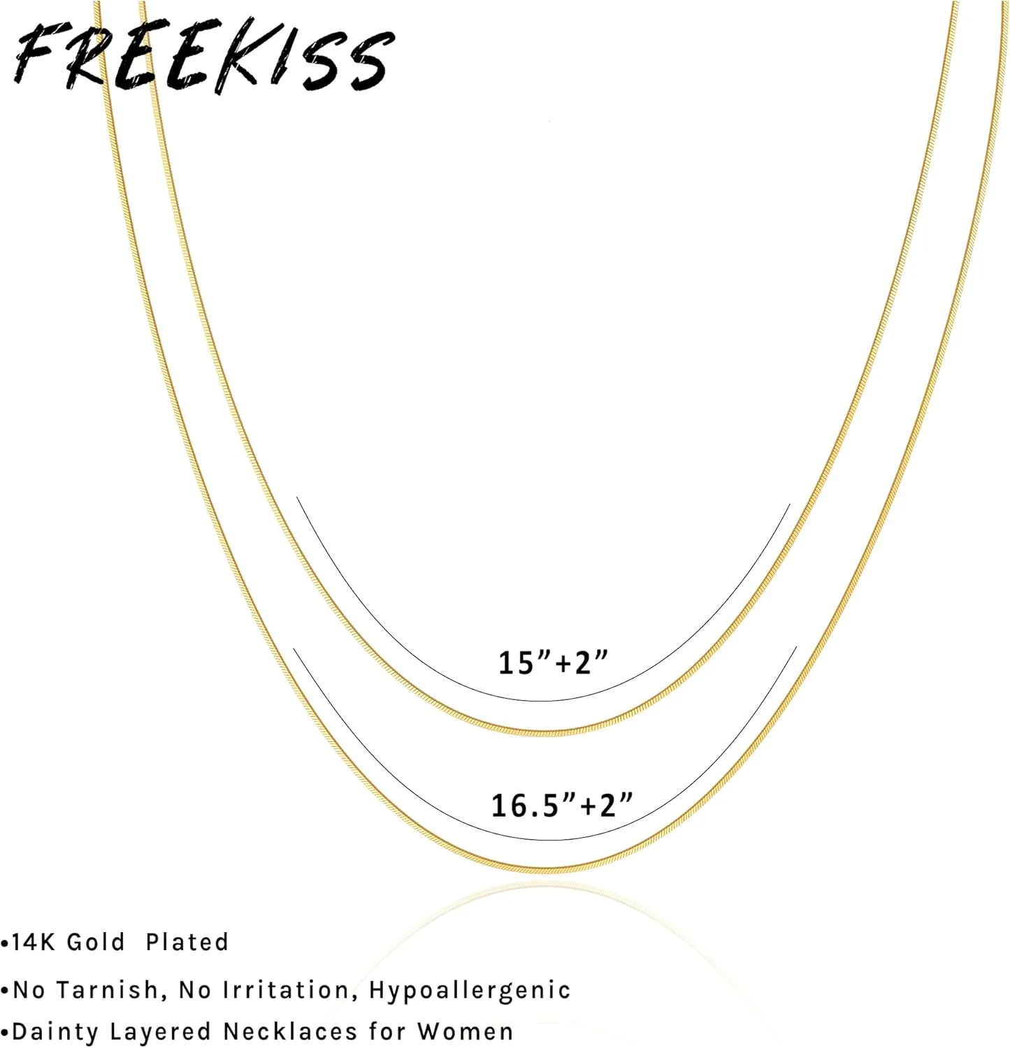 Herringbone Necklace for Women,Dainty Gold Necklace,14k Gold Plated Snake,Gold Chain Choker Necklaces,Simple Gold Layered Necklaces,Gold Jewelry Gift for Women