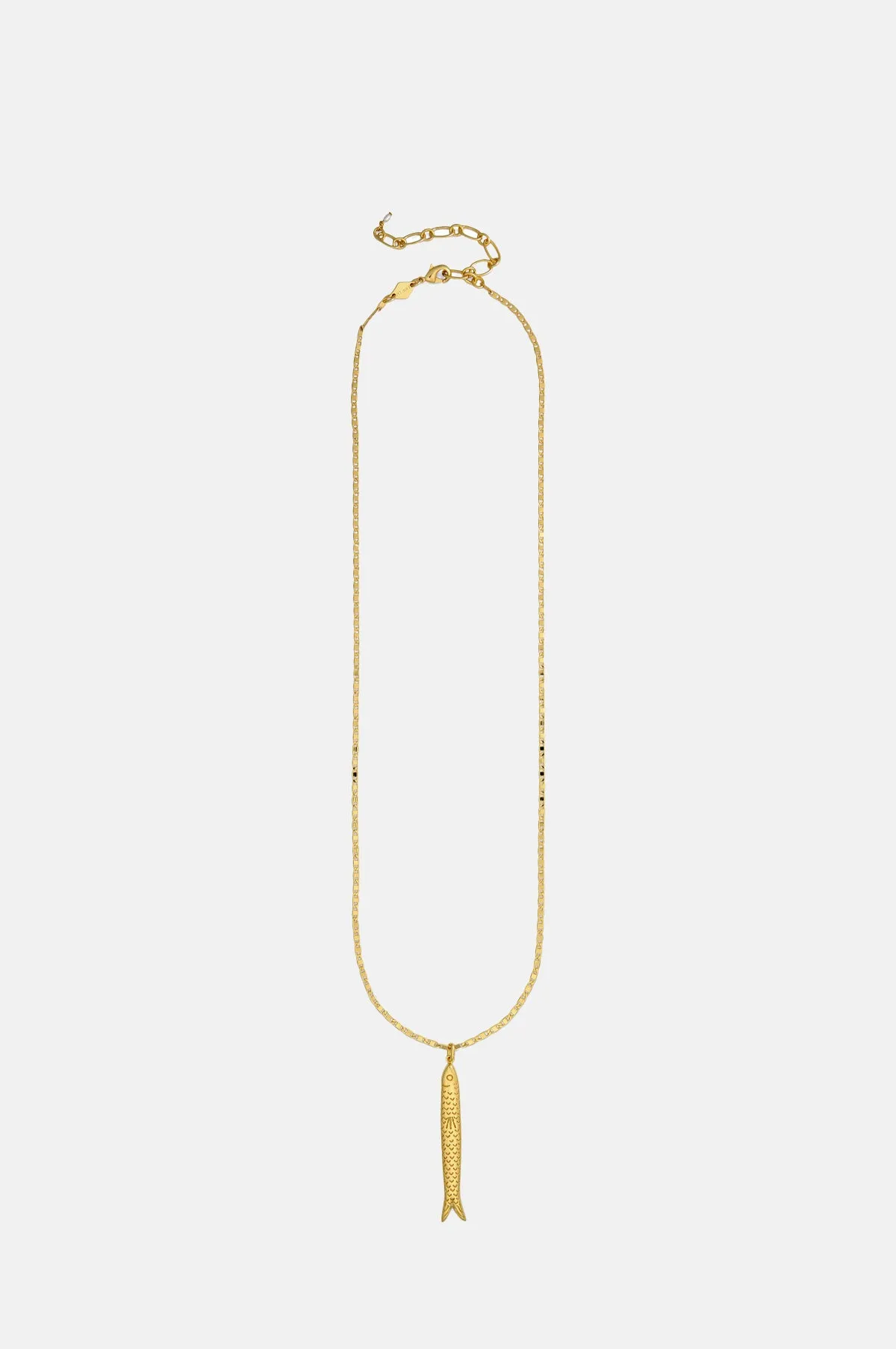 Hippie Fish Gold Necklace