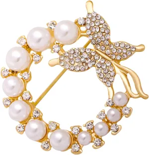 Homoyoyo Elegant Rhinestone Butterflies Brooch for Women Stylish Decor for Sweaters Shirts for Weddings Parties Special Events Unique for Girlfriends Moms