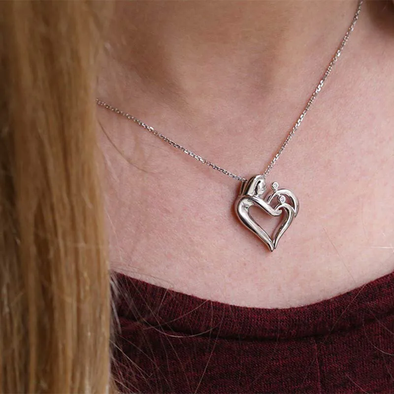I Love You Mommy Two Diamond Necklace