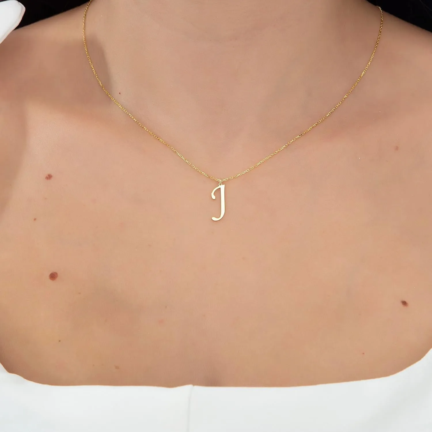 Initial Necklaces for Women, A-Z Letter Pendant, 925 Sterling Silver and 14K Gold Plated, Dainty Gold Necklace for Women, Personalized Gold Necklace Gift