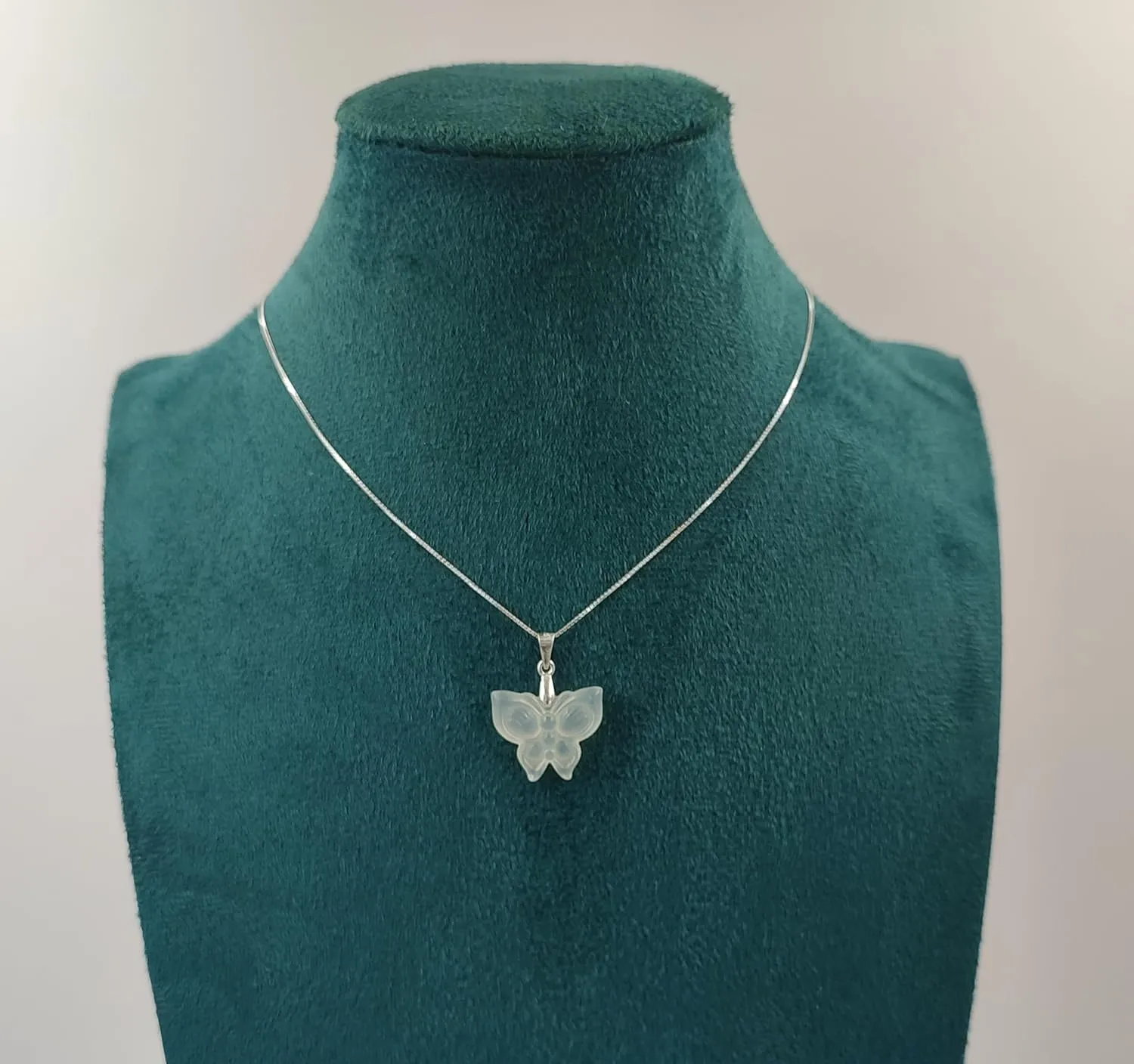Jade Teardrop Necklace, Pendant Necklace, Real Natural Gemstone,925 Sterling Silver for Women.