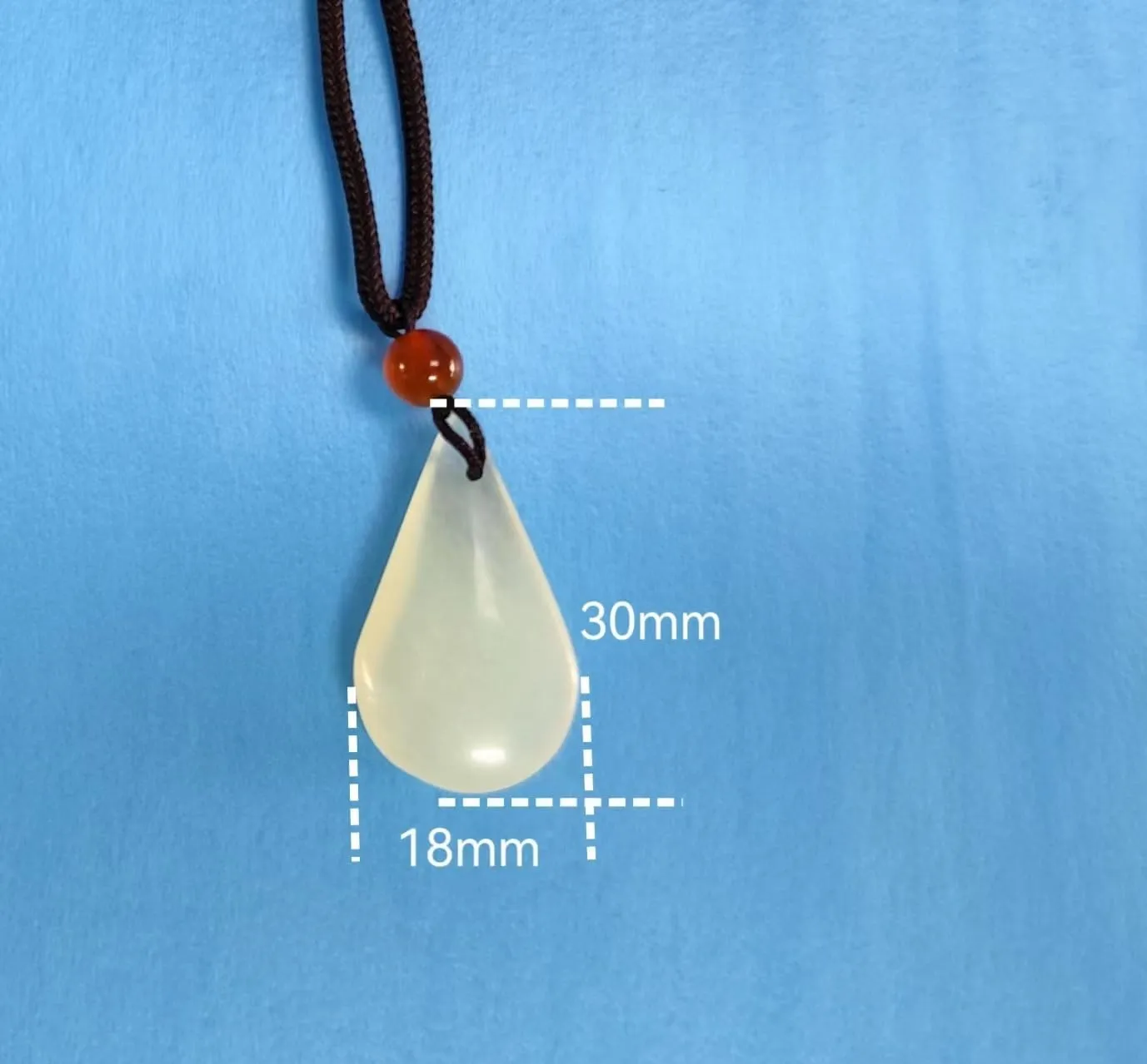 Jade Teardrop Necklace, Pendant Necklace, Real Natural Gemstone,925 Sterling Silver for Women.