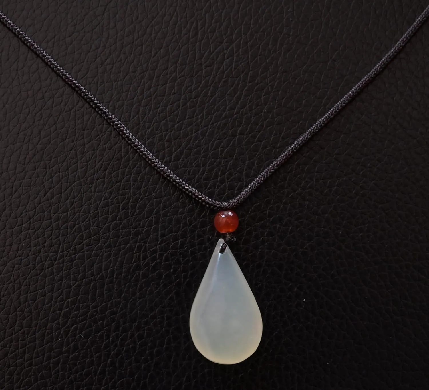 Jade Teardrop Necklace, Pendant Necklace, Real Natural Gemstone,925 Sterling Silver for Women.