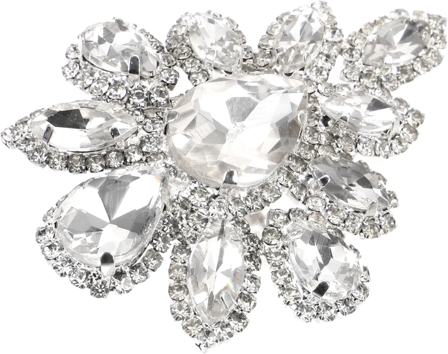 LIFKOME Golden Rhinestone Brooch Women Fashion Brooch Pin for Wedding Elegant Lapel Corsage
