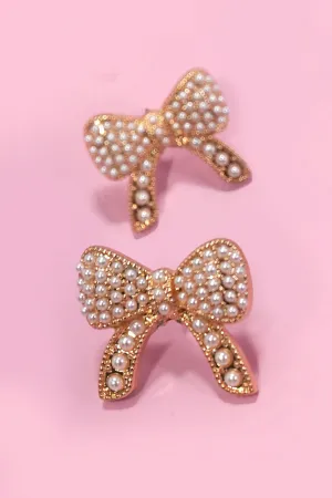 Luxury Pearl Bow Studs