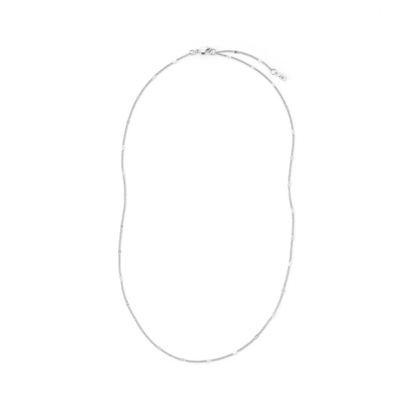Malia Stamped Chain Necklace (Silver)