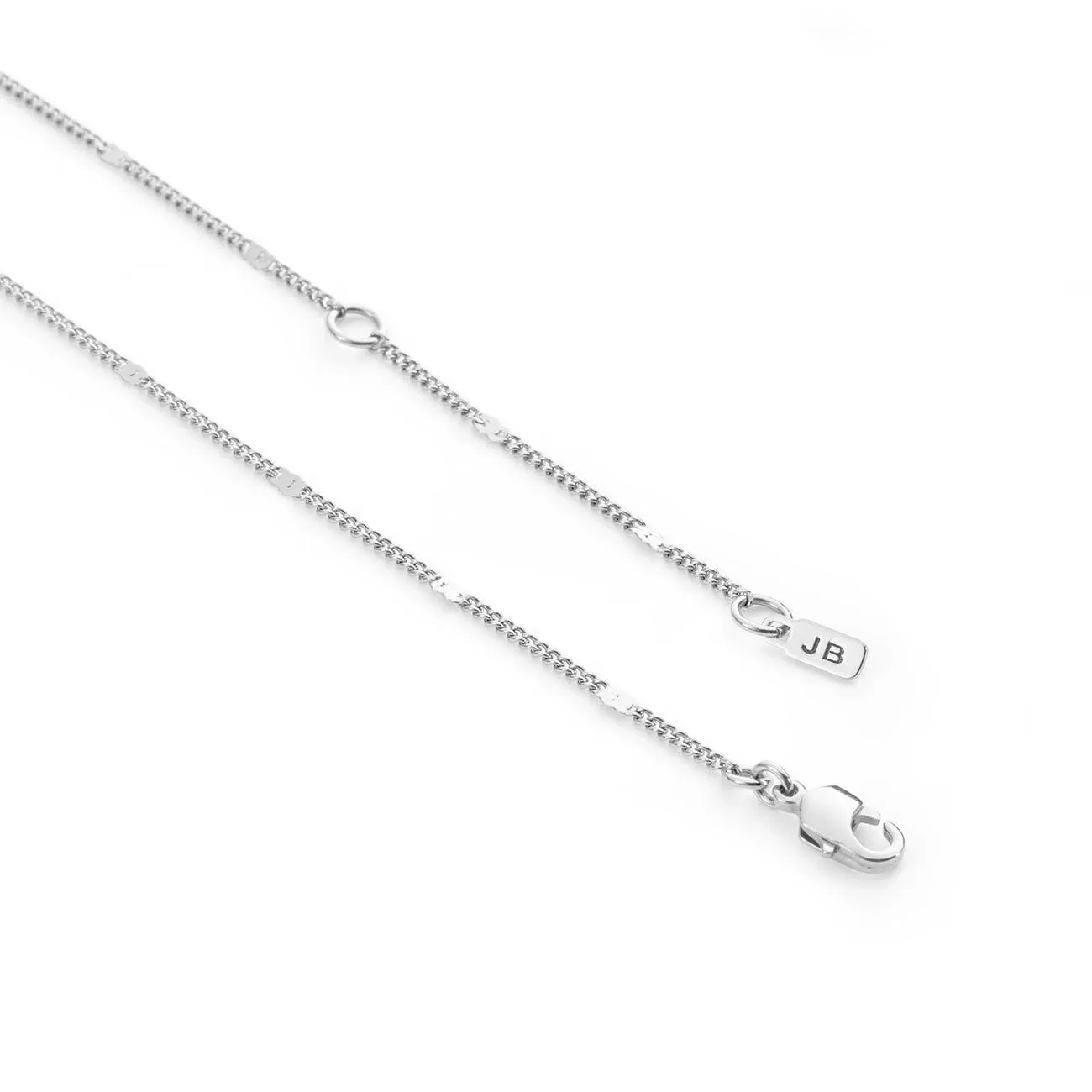 Malia Stamped Chain Necklace (Silver)