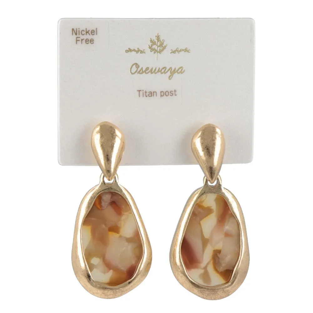 Marble Drop Earrings