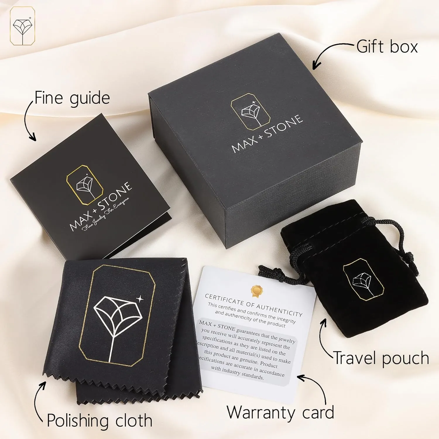 MAX   STONE Solid 10K Gold Oval Cut Gemstone Rings for Women | Anti Tarnishing Halo Birthstone Rings | Real 10kt Gold Cocktail Ring with Gift Box in Sizes 6 to 8