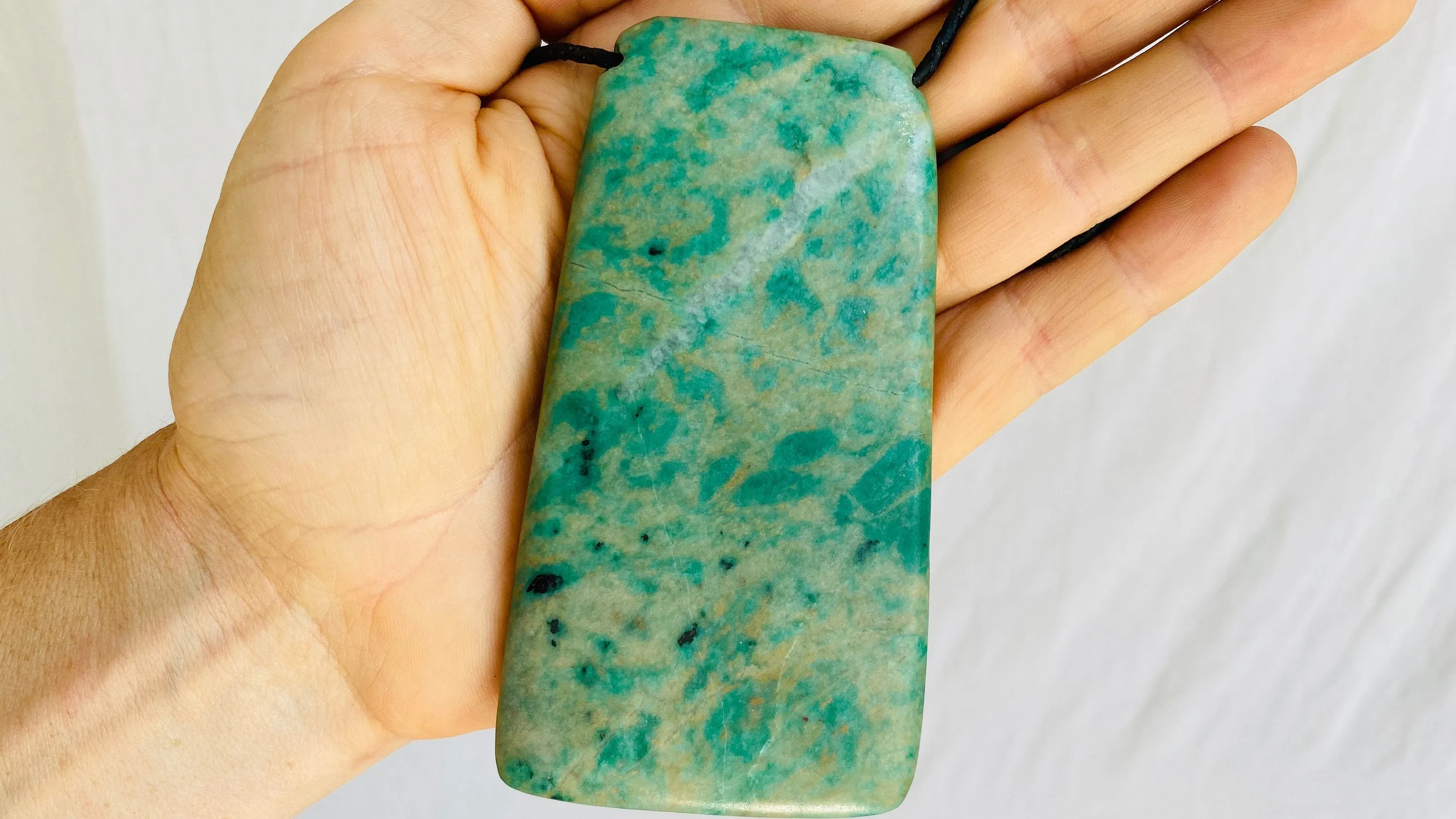 Mayan Green Jade & Amber Pendant. Hand-Carved. Guatemala.