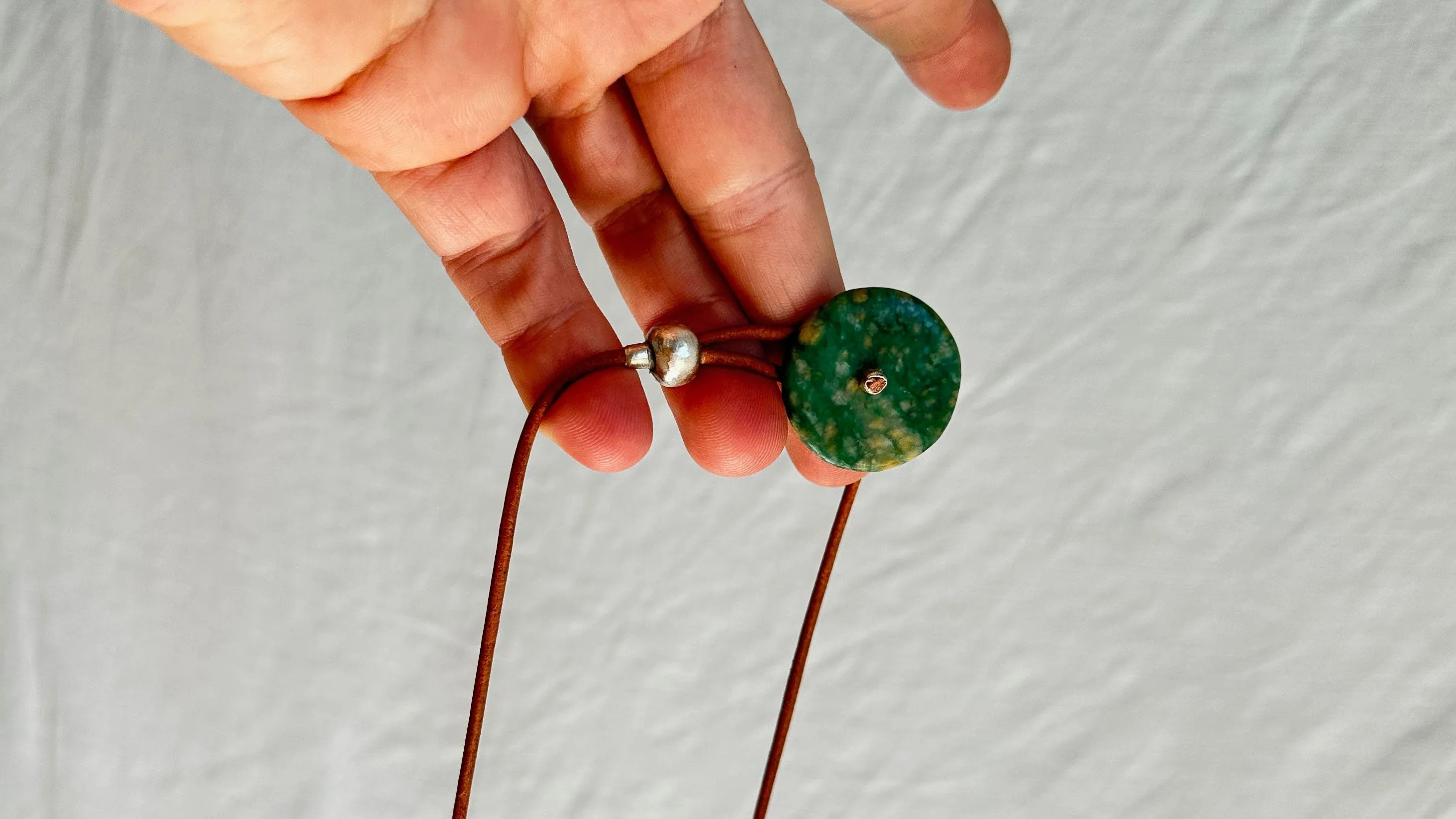 Mayan Green Jade Pendant. Hand-Carved Adze. Guatemala. 1429