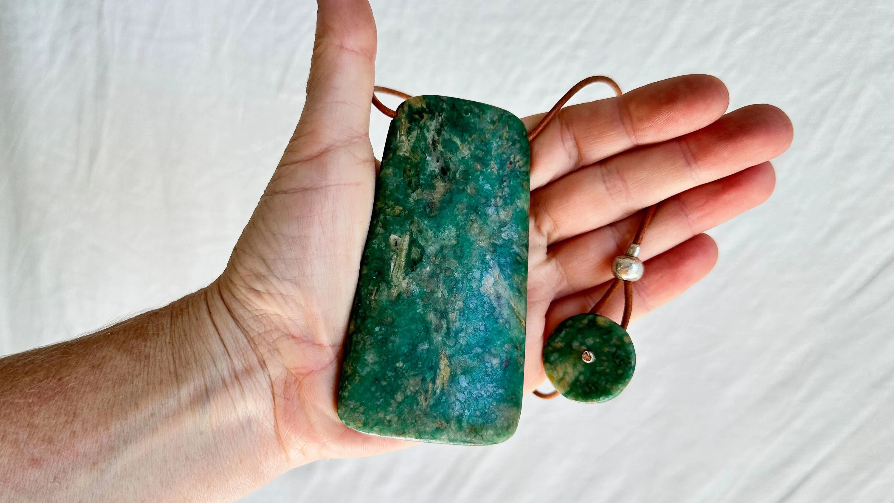 Mayan Green Jade Pendant. Hand-Carved Adze. Guatemala. 1429