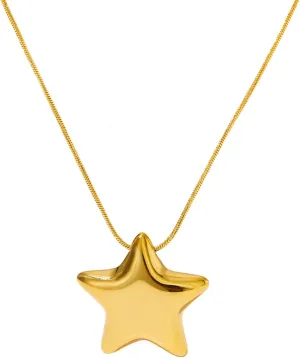 Minimalist Gold/Silver Star Necklace for Women Gold Star choker Necklaces Big Star Pendant Necklaces Party Birthday Jewelry